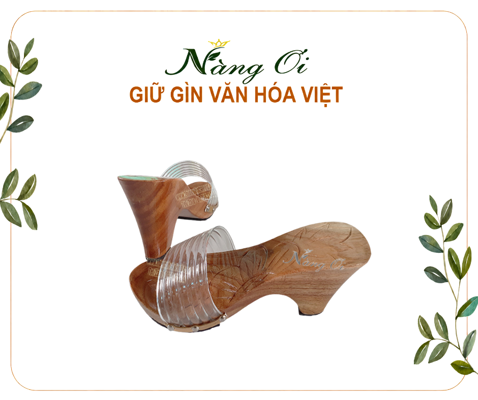 guốc mộc cho nữ với thiết kế quai trong nhẹ nhàng, thanh thoát